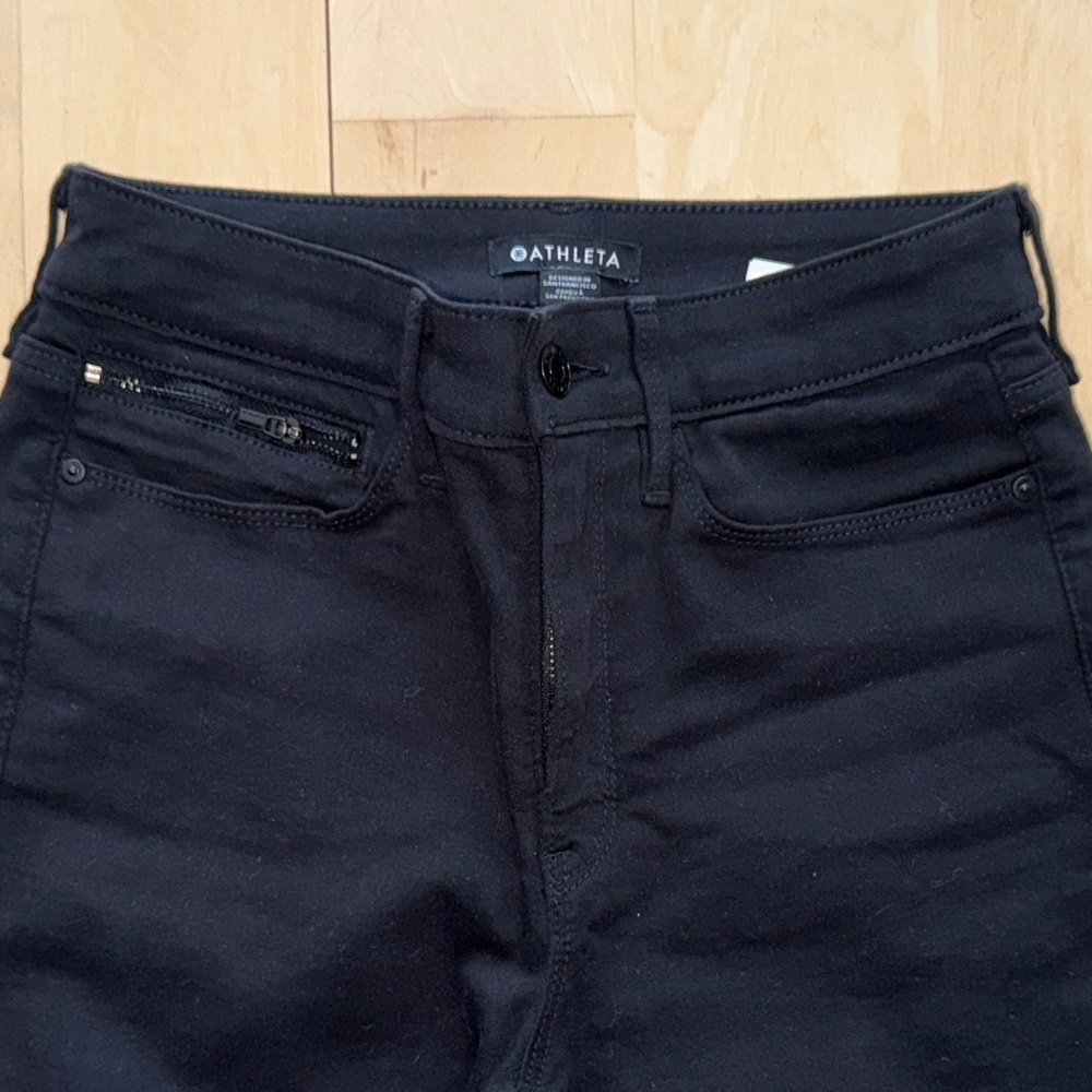 ATHLETA . flex ultra skinny jean . 4 tall . black